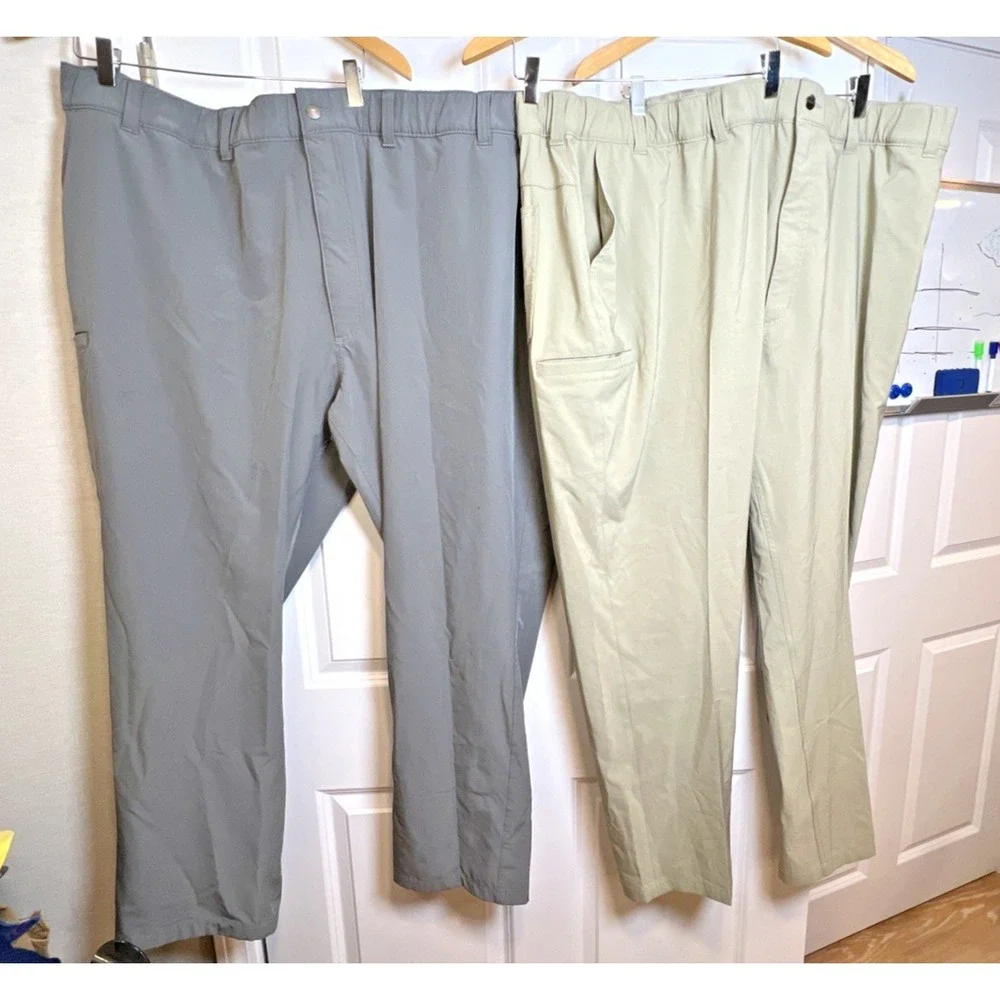 Carhartt Force Sun Defender Men's 4XL Lot of 2 Gray & Greige Pants 106265 READ